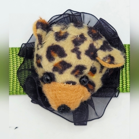 CUSTOMIZED Dog Collar Wild Thing Cub Green with Bling and Black Spikes - Picture 7 of 16